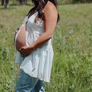 Bumpsuit Chiffon Top & Pants - Size Medium